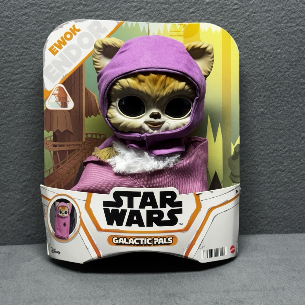 Star Wars Galactic Pals Endor Ewok Plush Figure with Satchel Mattel